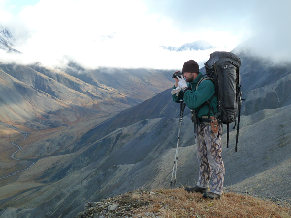 Billy filming in the brooks range